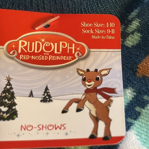 Rudolph Red Nose Reindeer | No Show Socks - Picture 4 of 4